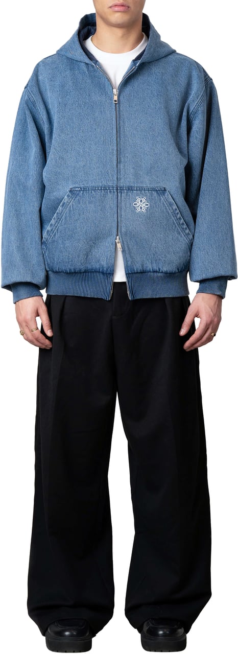 Quotrell Nasir Denim Jacket | Washed Blue Blauw