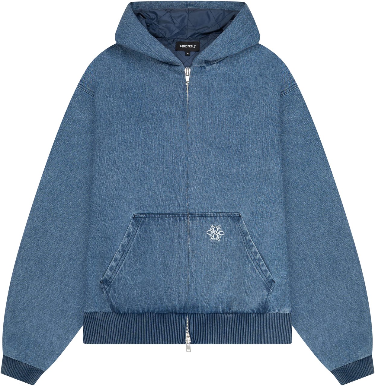 Quotrell Nasir Denim Jacket | Washed Blue Blauw