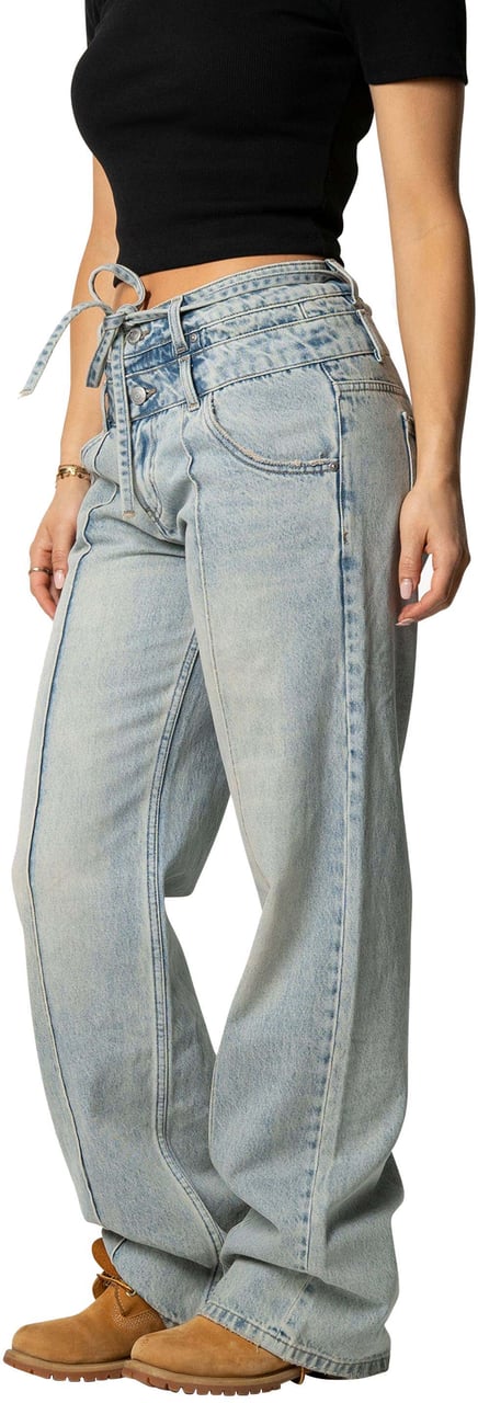 Quotrell Anna Straight Leg Jeans | Light Blue Blauw