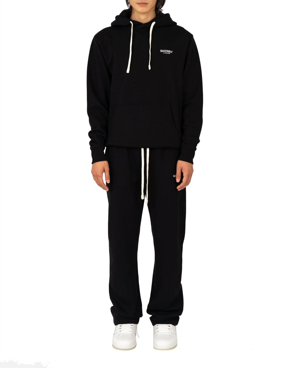 Quotrell L'atelier Pants | Black/white Zwart