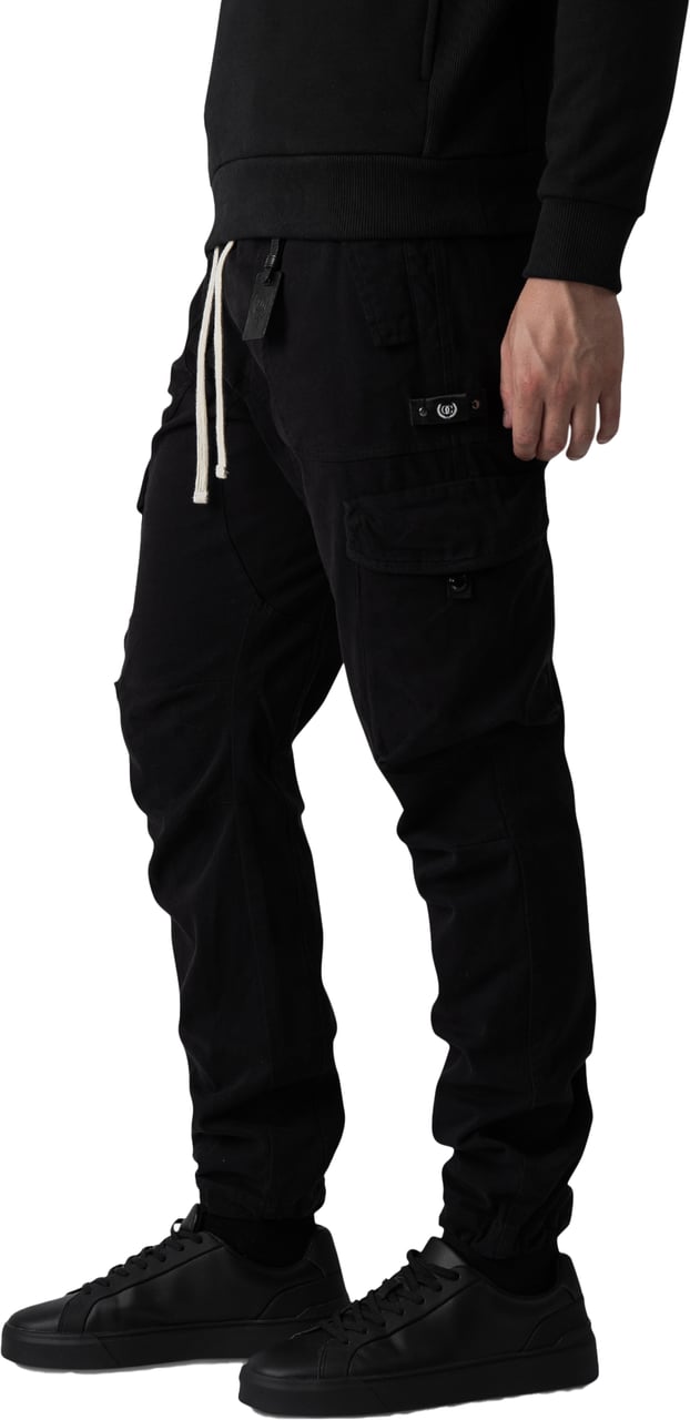 Quotrell Terni Cargo Pants | Black Zwart