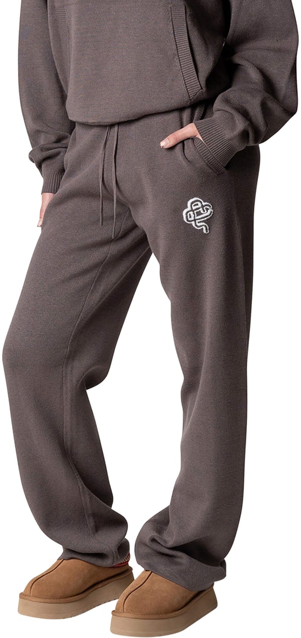 Quotrell Flo Knitted Pants | Cool Brown/off White Bruin