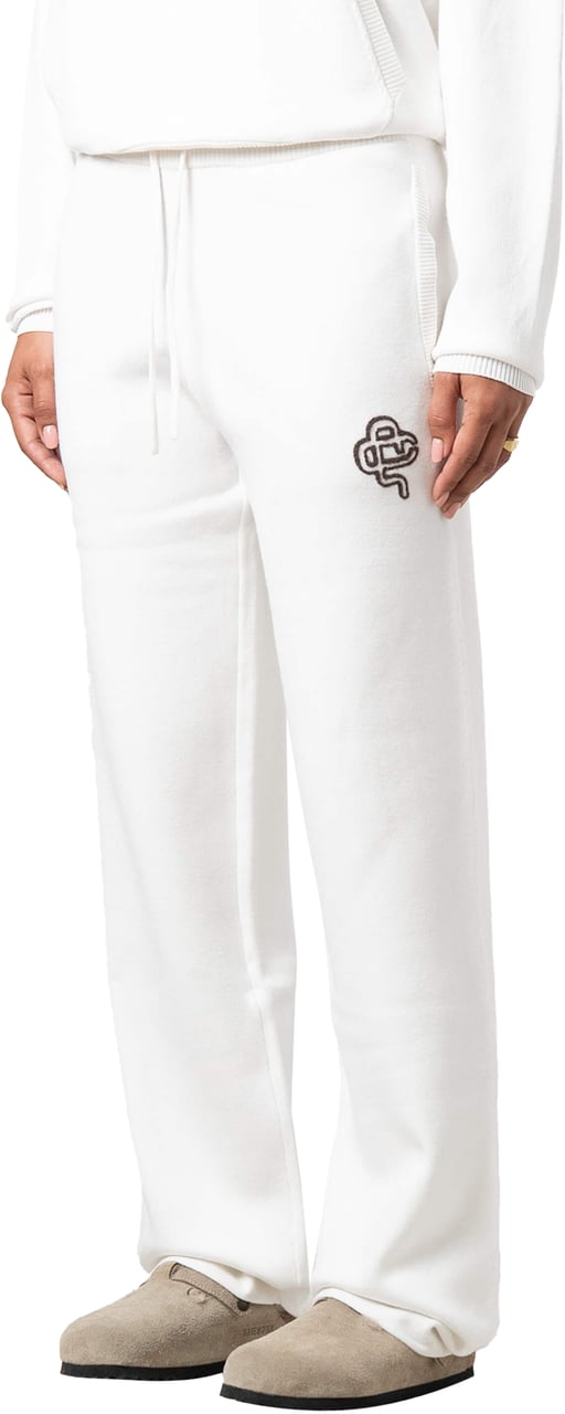 Quotrell Flo Knitted Pants | Off White/brown Wit