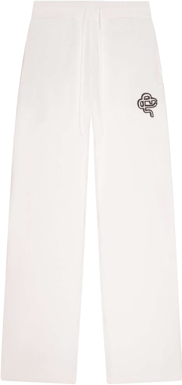 Quotrell Flo Knitted Pants | Off White/brown Wit