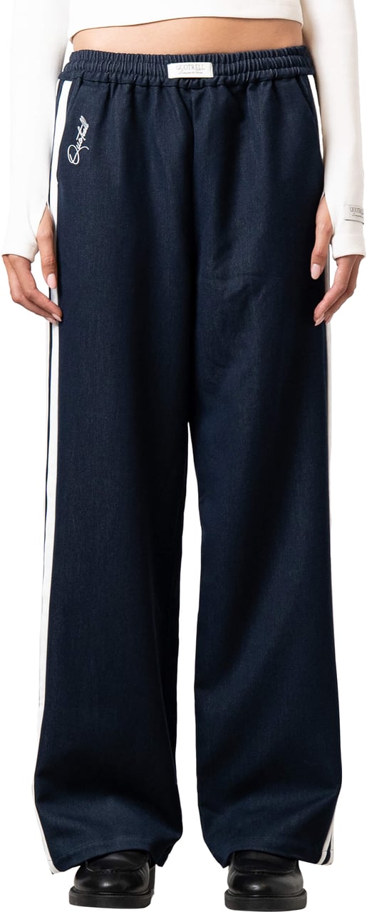 Quotrell Ella Stripe Pants | Denim Blue Blauw