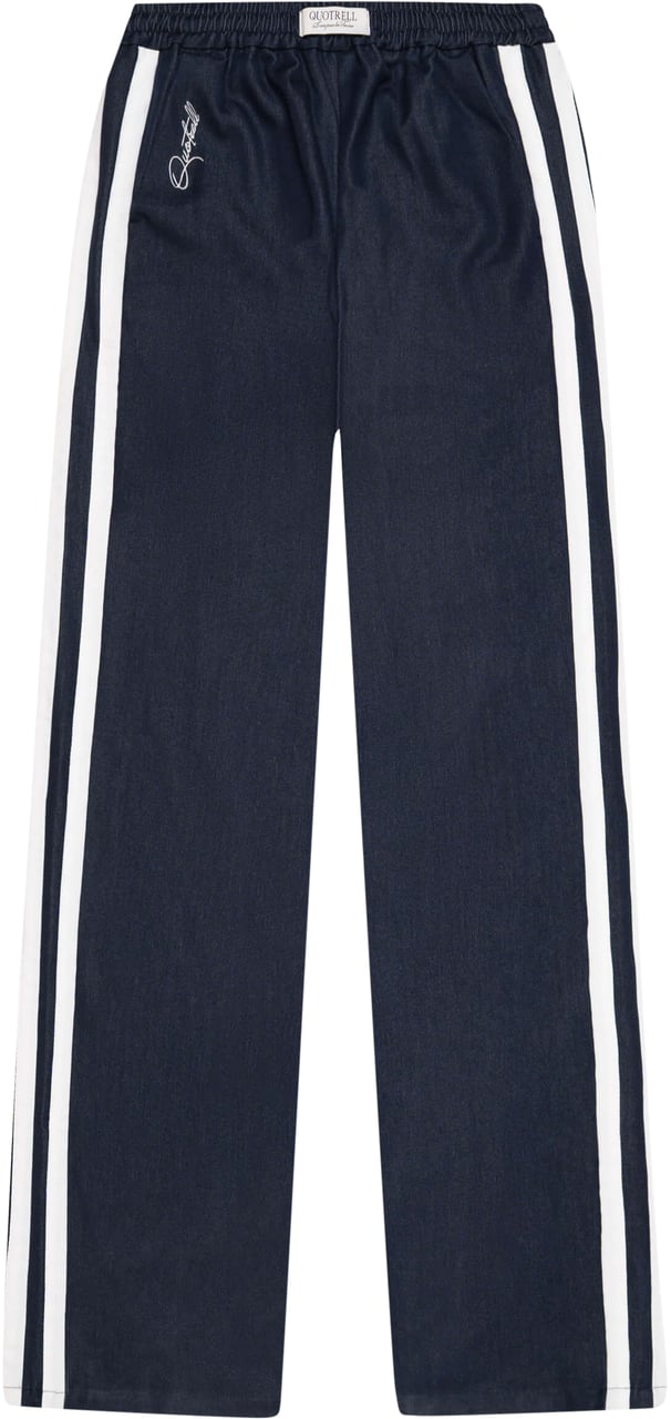 Quotrell Ella Stripe Pants | Denim Blue Blauw