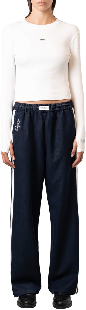 Quotrell Ella Stripe Pants | Denim Blue Blauw