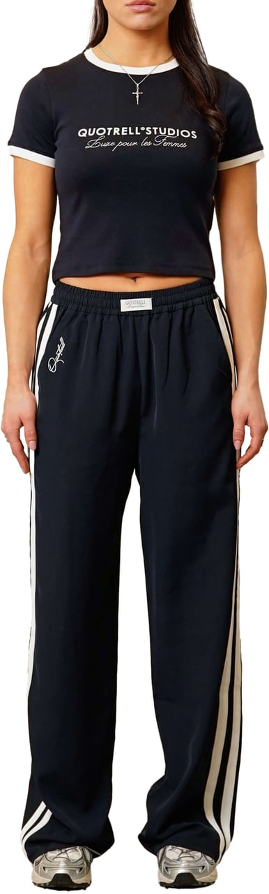 Quotrell Ella Stripe Pants | Navy/white Blauw