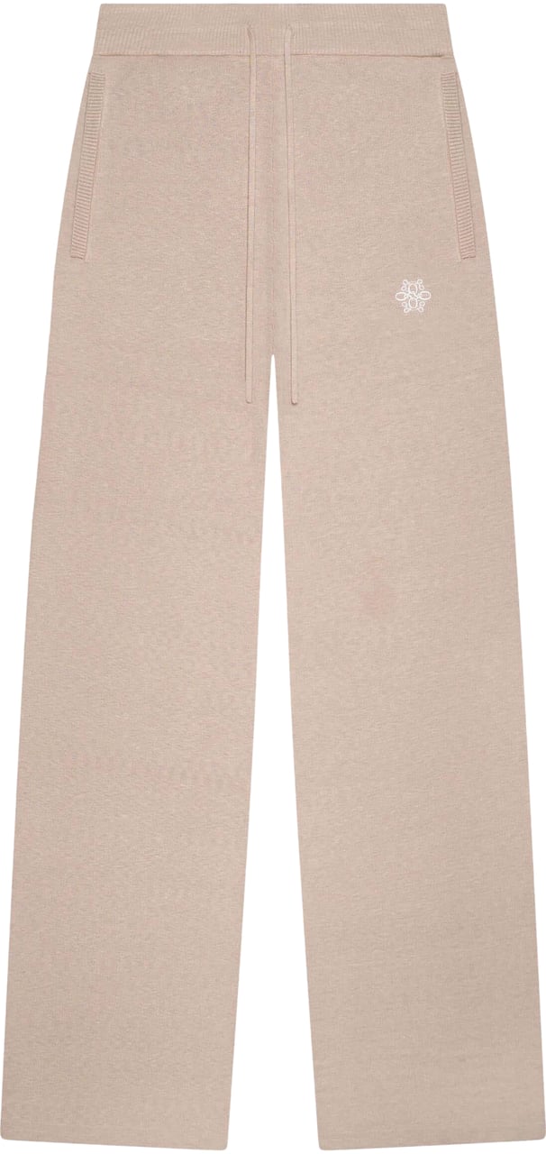 Quotrell Chloe Knitted Pants | Beige Melee/off Whit Beige