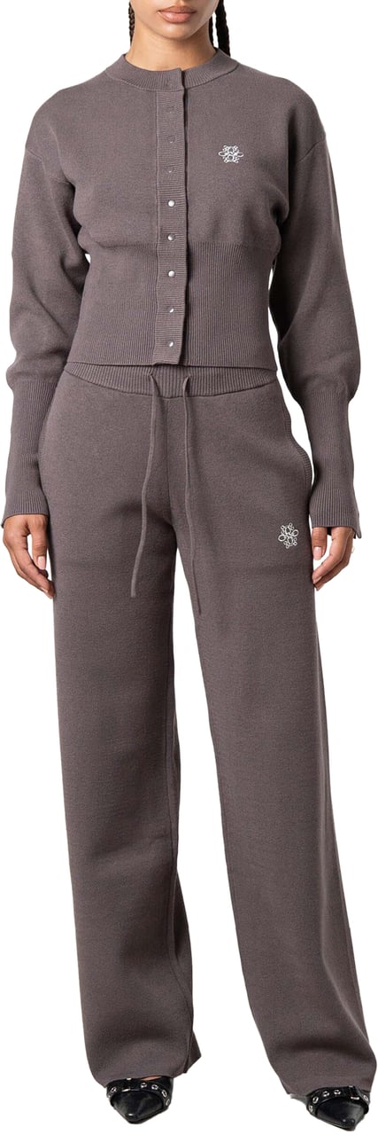 Quotrell Chloe Knitted Pants | Brown/off White Bruin