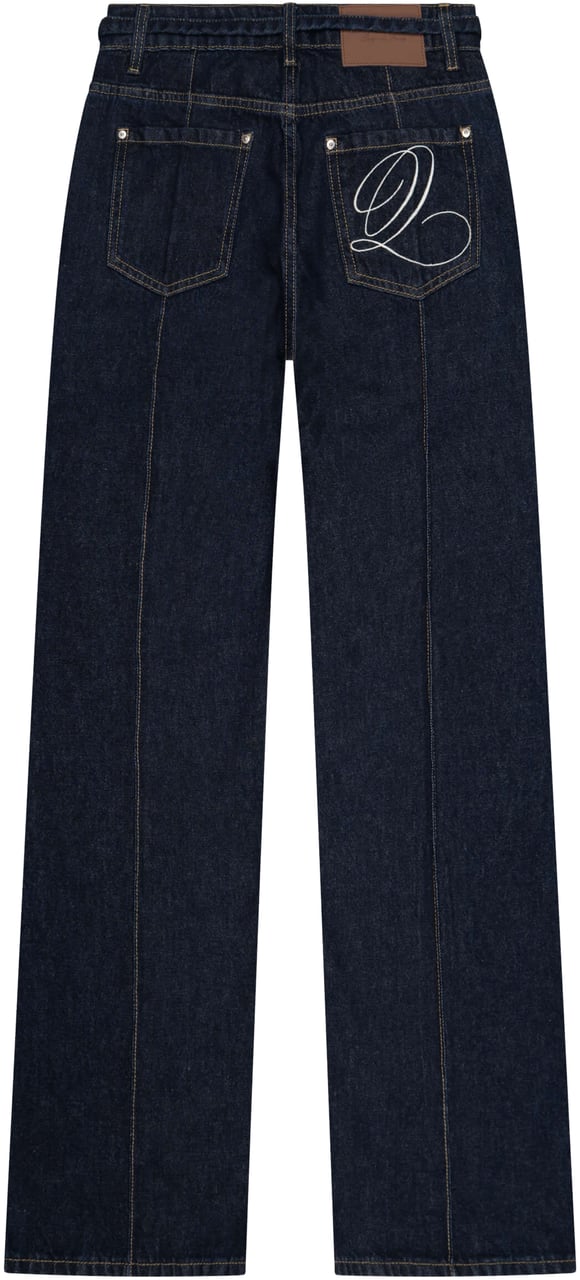 Quotrell Jane Straight Leg Jeans | Indigo Blue Blauw