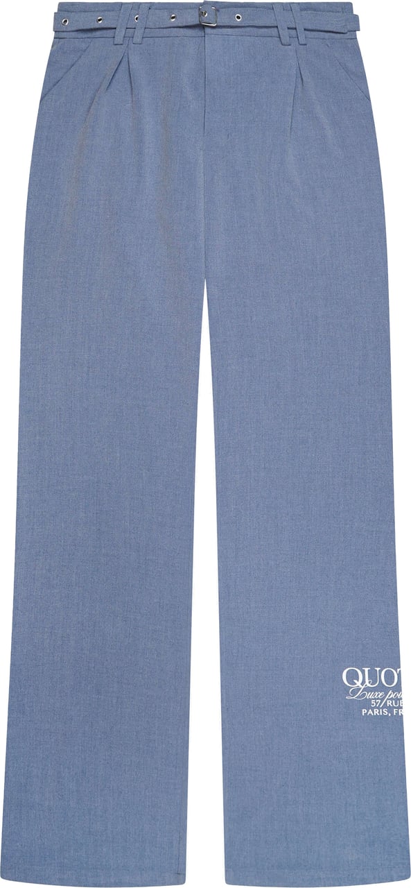 Quotrell Skylar Pantalon | Denim Blue Blauw