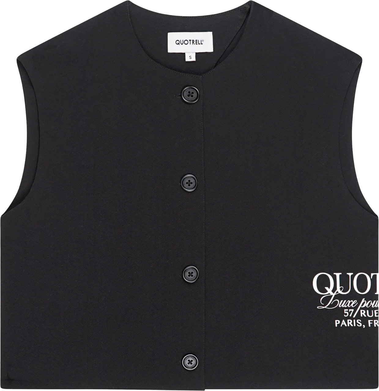 Quotrell Skylar Top | Black Zwart