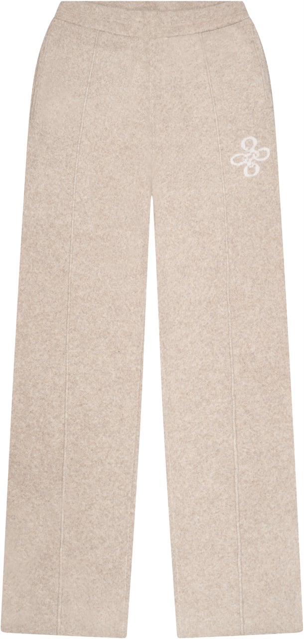 Quotrell Insignia Knitted Pants | Greige Melee Beige
