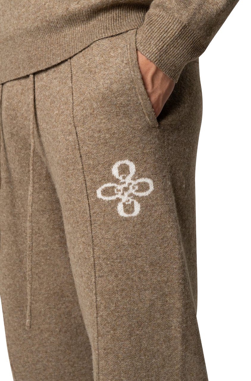 Quotrell Insignia Knitted Pants | Brown Melee Bruin