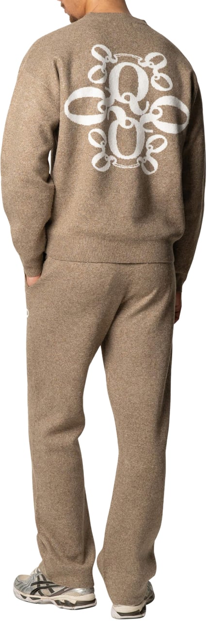 Quotrell Insignia Knitted Pants | Brown Melee Bruin