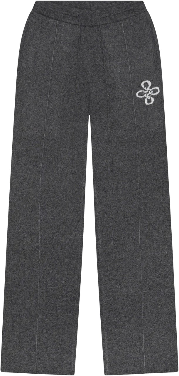 Quotrell Insignia Knitted Pants | Dark Grey Melee Grijs