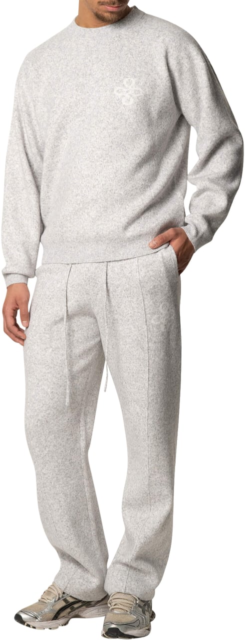 Quotrell Insignia Knitted Pants | Light Heather Melee Grijs
