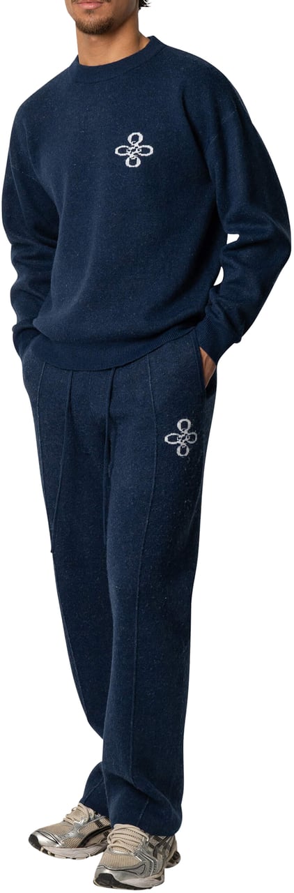 Quotrell Insignia Knitted Pants | Navy Blauw