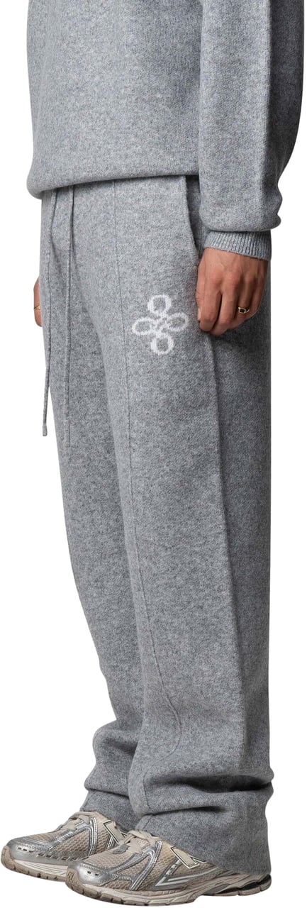 Quotrell Insignia Knitted Pants | Light Grey Melee Grijs