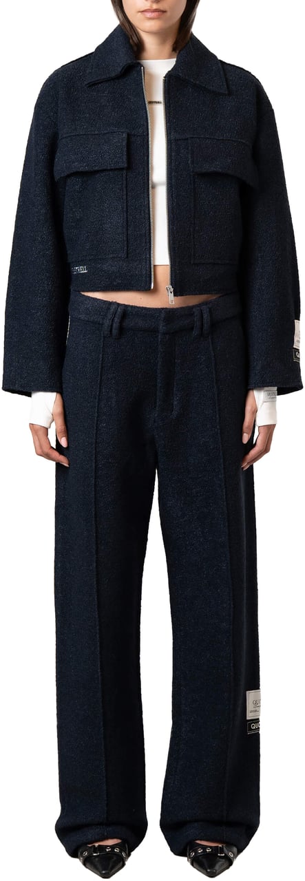 Quotrell Layla Straight Pants | Navy Blauw