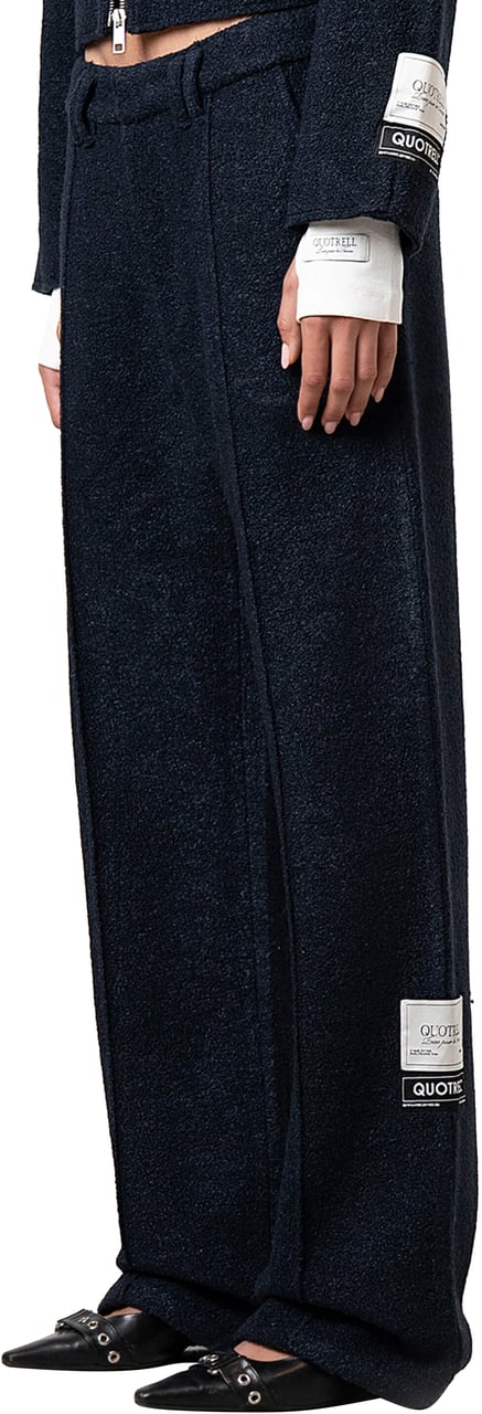 Quotrell Layla Straight Pants | Navy Blauw