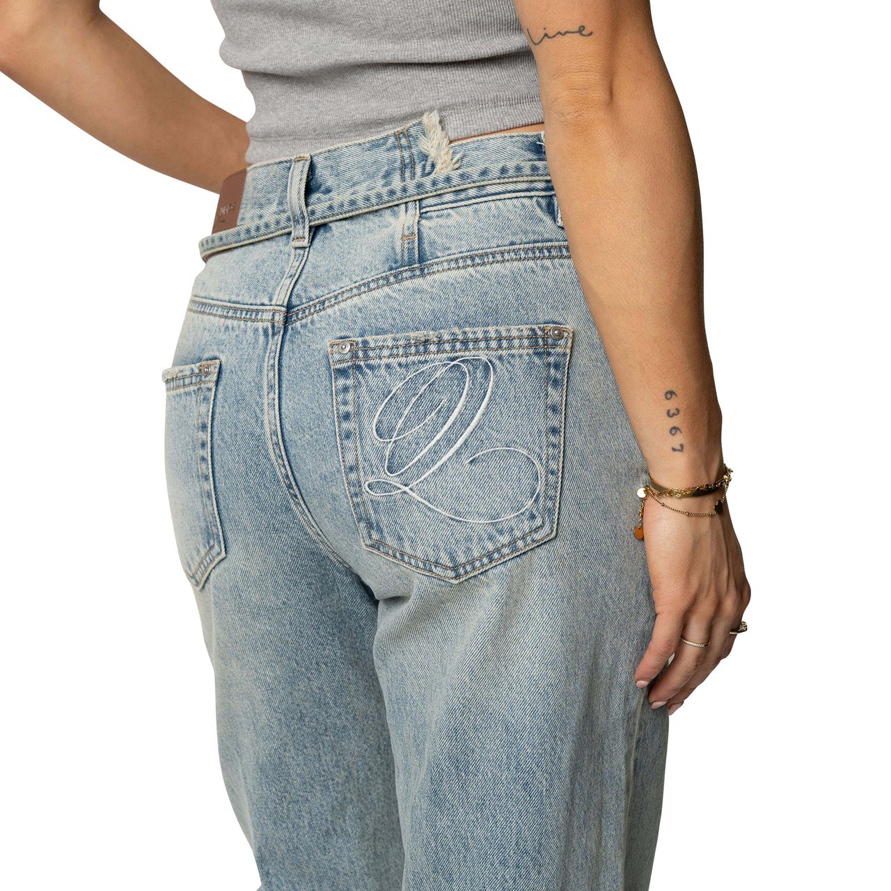 Quotrell Mae Straight Leg Jeans | Light Blue Blauw