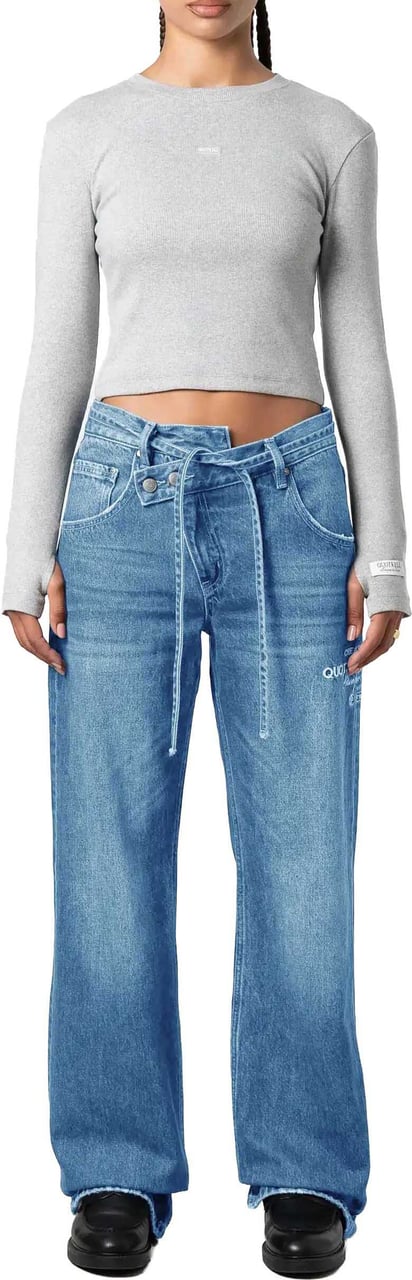 Quotrell Mae Straight Leg Jeans | Regular Blue Blauw