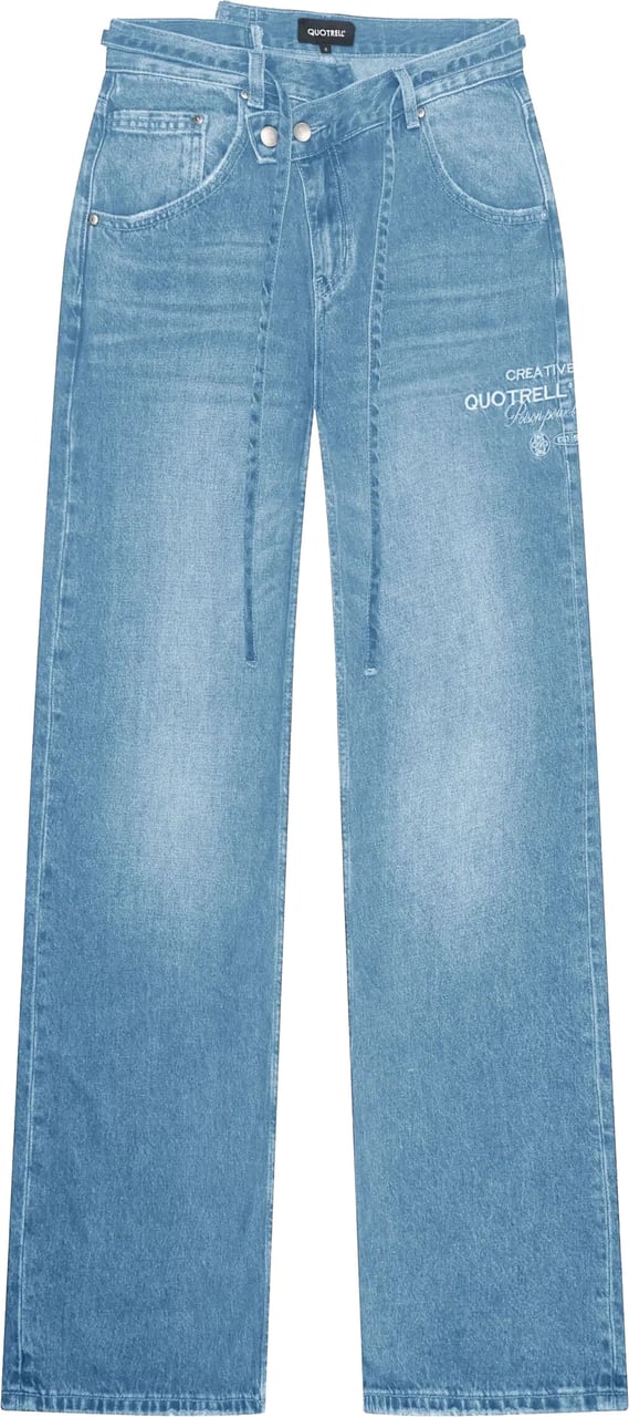 Quotrell Mae Straight Leg Jeans | Regular Blue Blauw