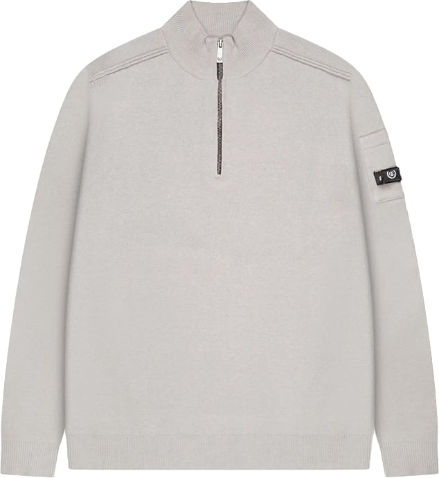 Quotrell Palace Knitted Halfzip Grijs