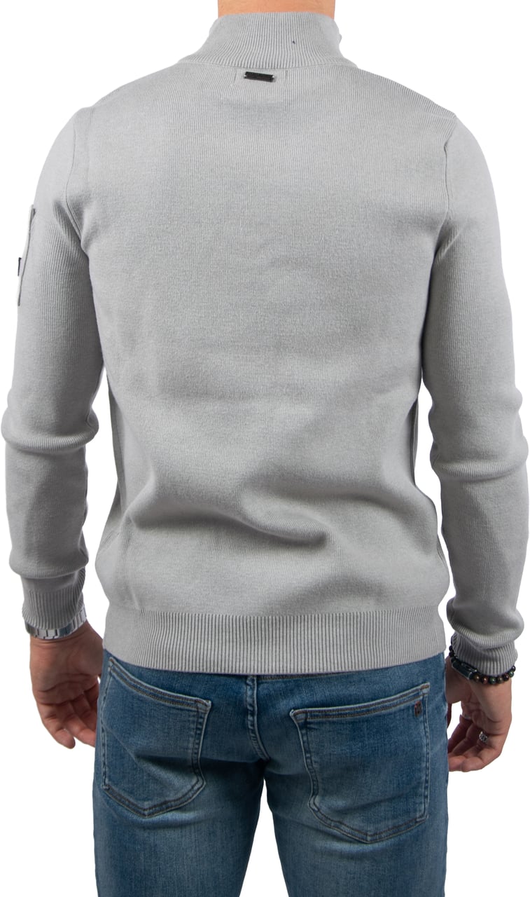Quotrell Palace Knitted Halfzip Grijs