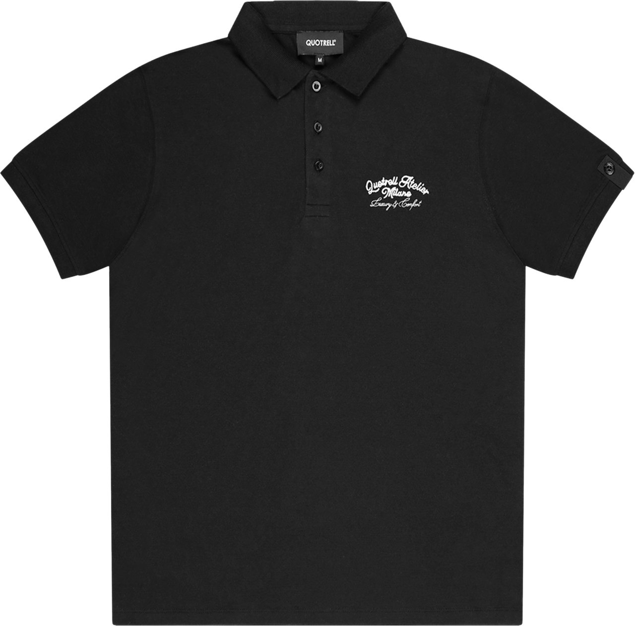 Quotrell Atelier Milano Chain Polo | Black/white Zwart