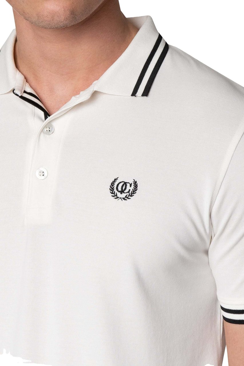 Quotrell Batera Polo | Off White/black Wit