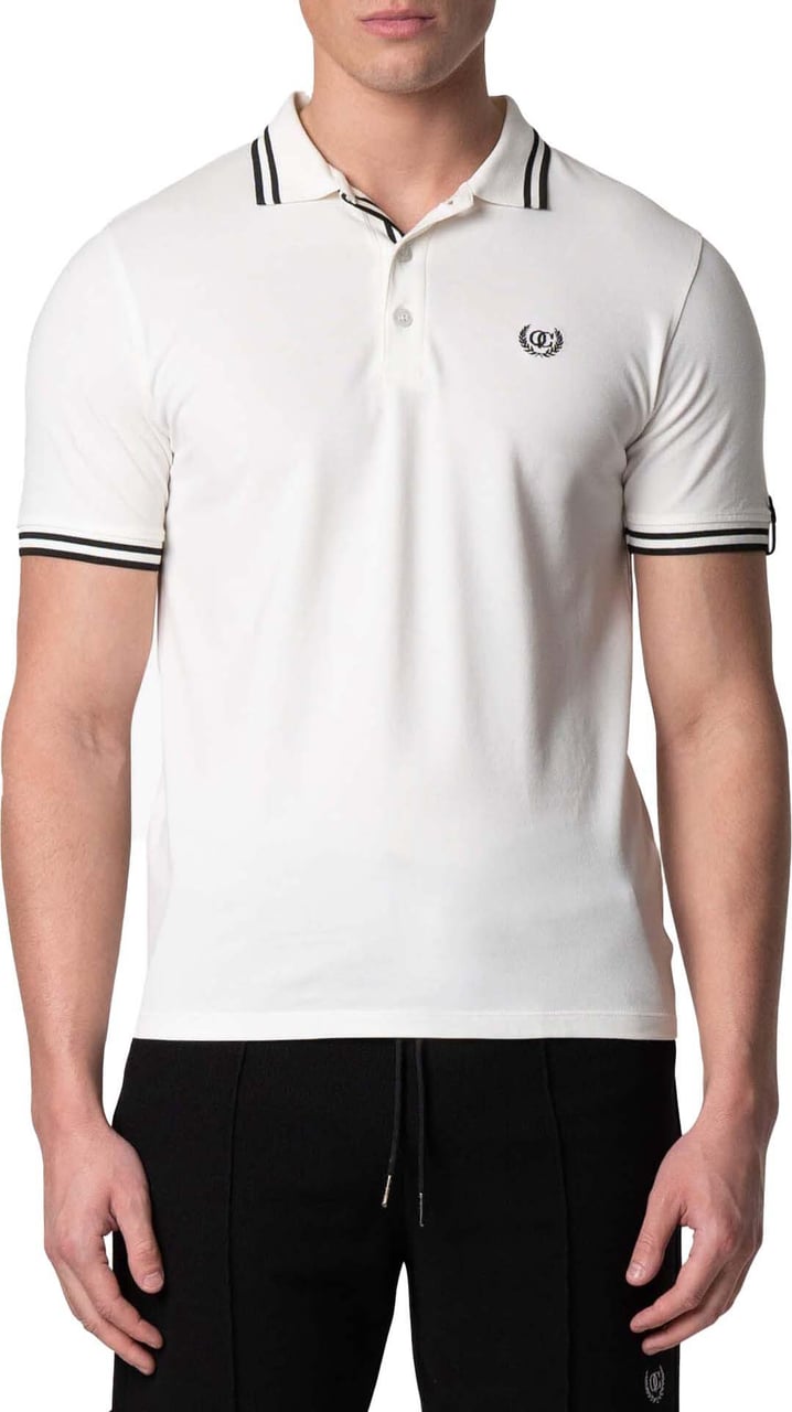 Quotrell Batera Polo | Off White/black Wit