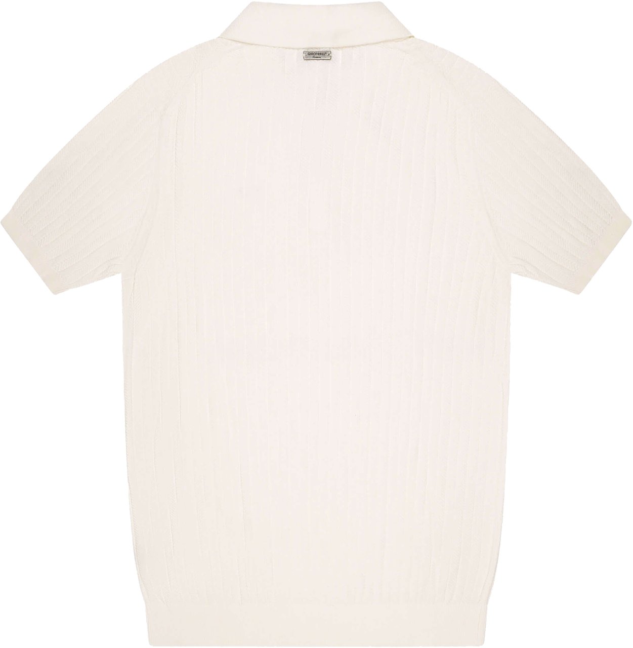 Quotrell Cairo Knitted Polo | Off White/black Wit
