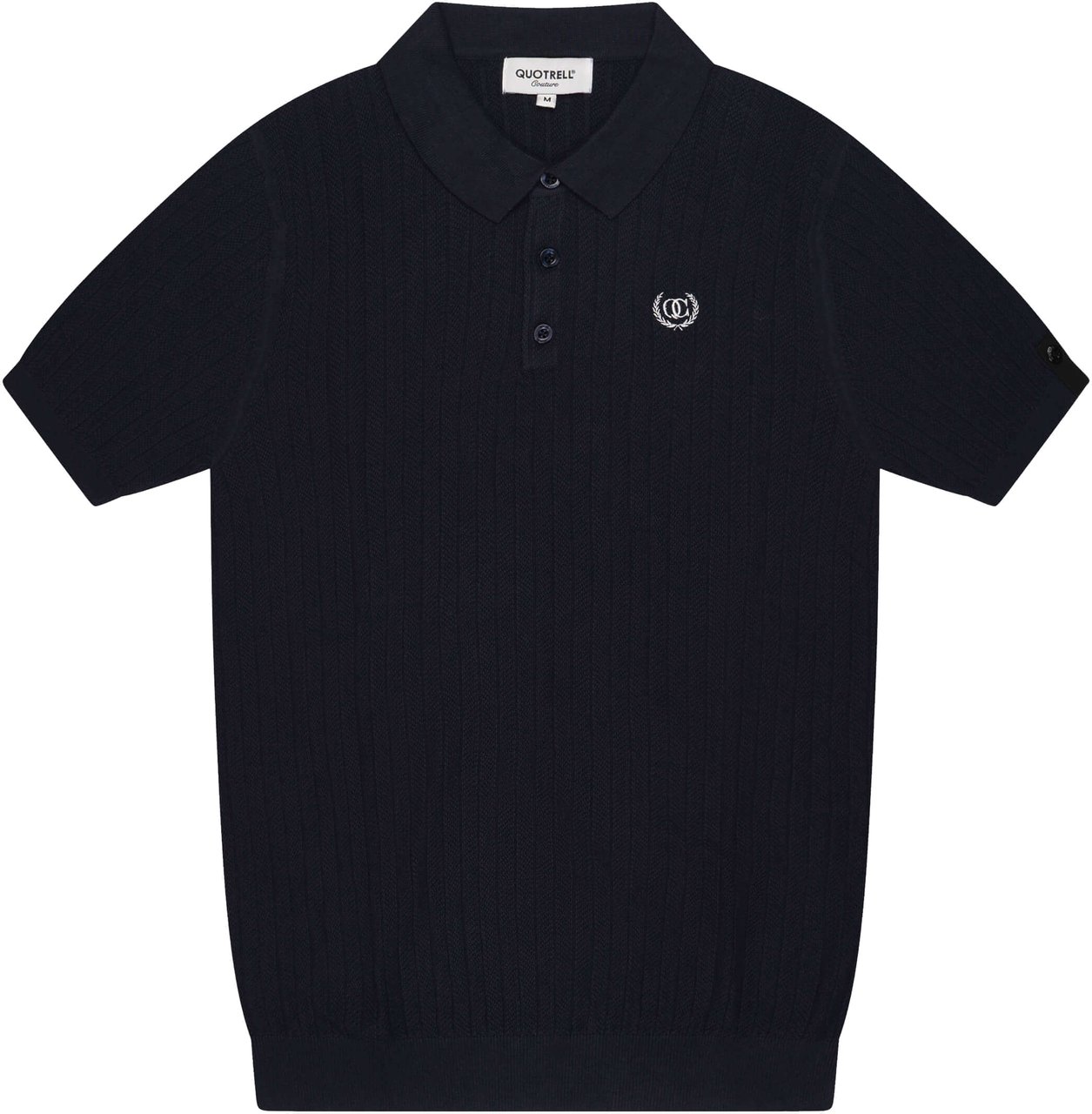Quotrell Cairo Knitted Polo | Navy/white Blauw