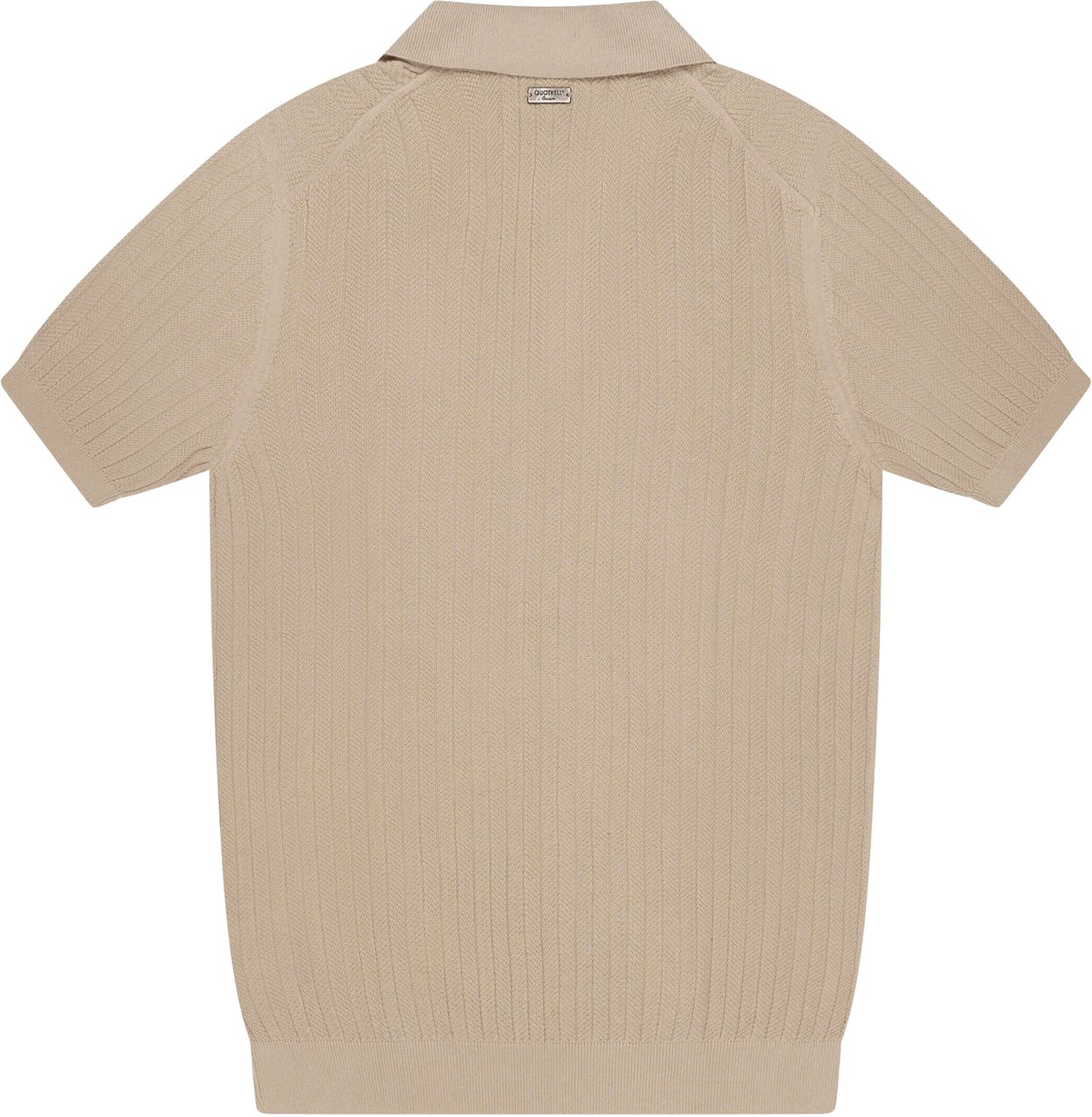 Quotrell Cairo Knitted Polo | Greige/white Grijs