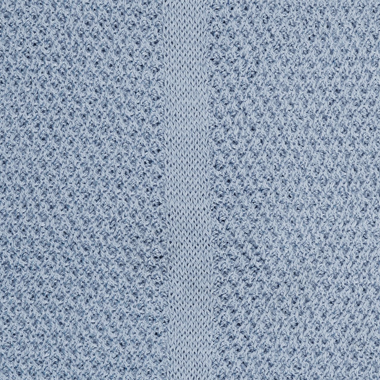 Quotrell Cruz Knitted Polo | Muted Blue/white Blauw