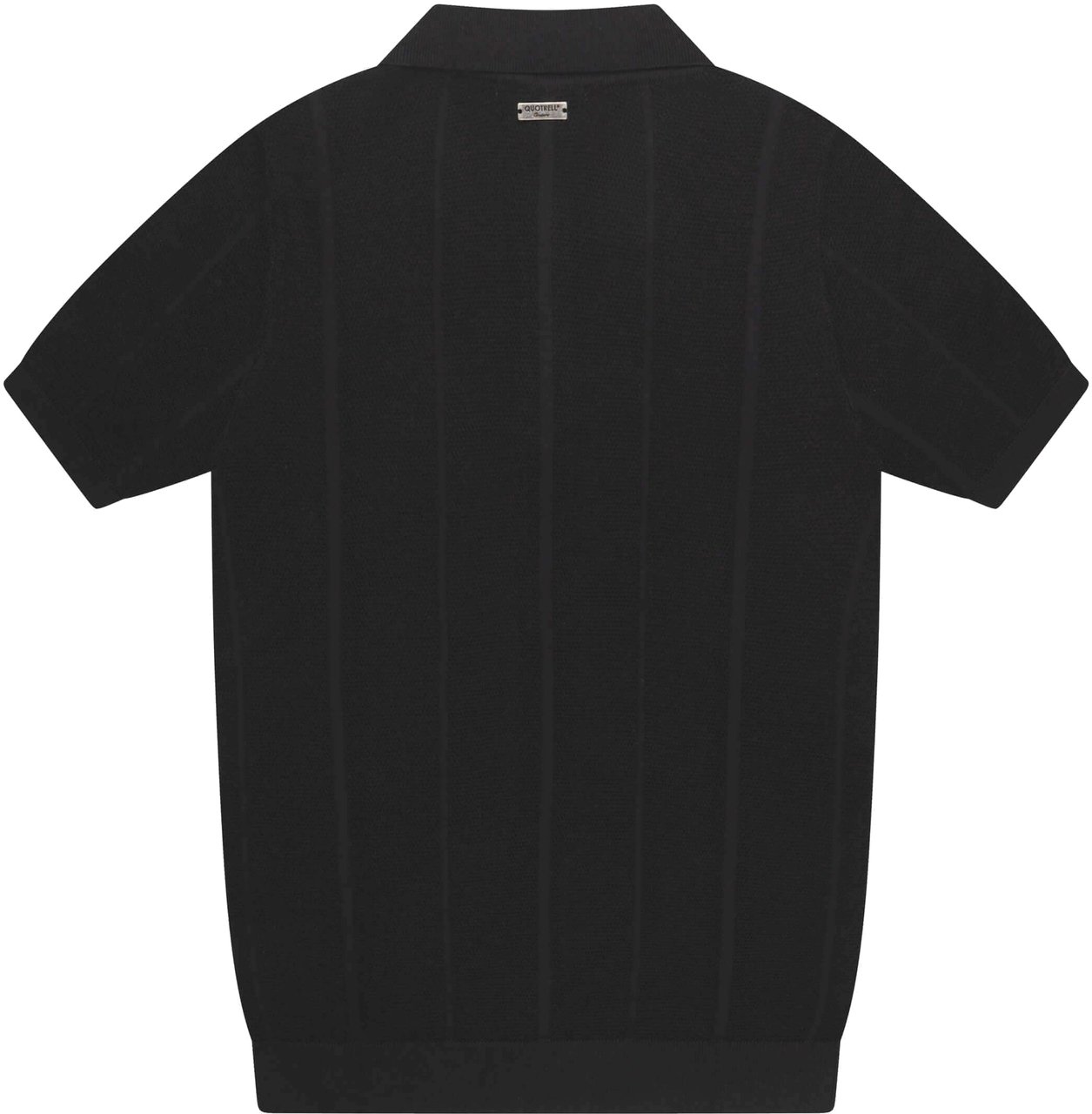 Quotrell Cruz Knitted Polo | Black/white Zwart