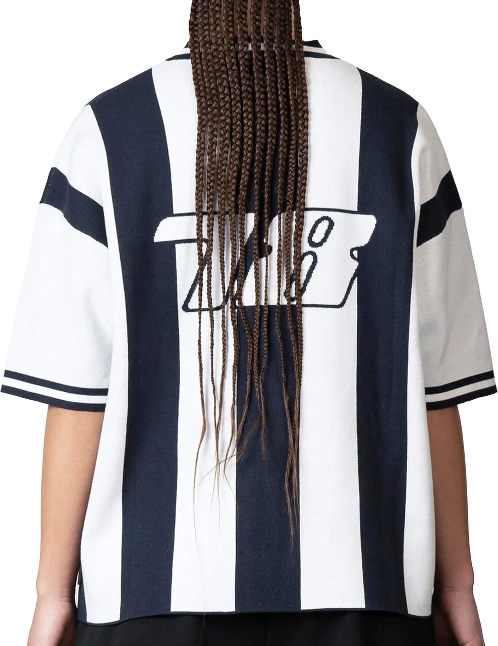 Quotrell Alessio Knitted Polo | White / Navy Wit