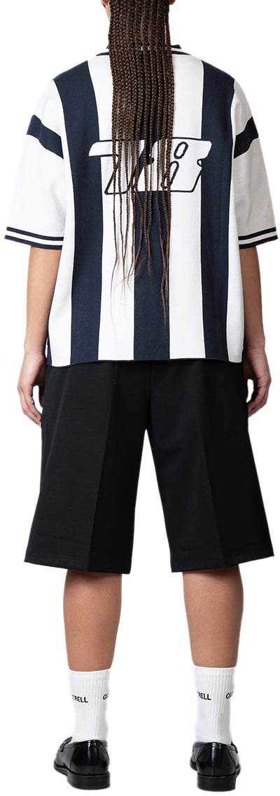 Quotrell Alessio Knitted Polo | White / Navy Wit