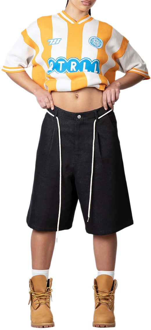 Quotrell Alessio Knitted Polo | Orange/blue Oranje