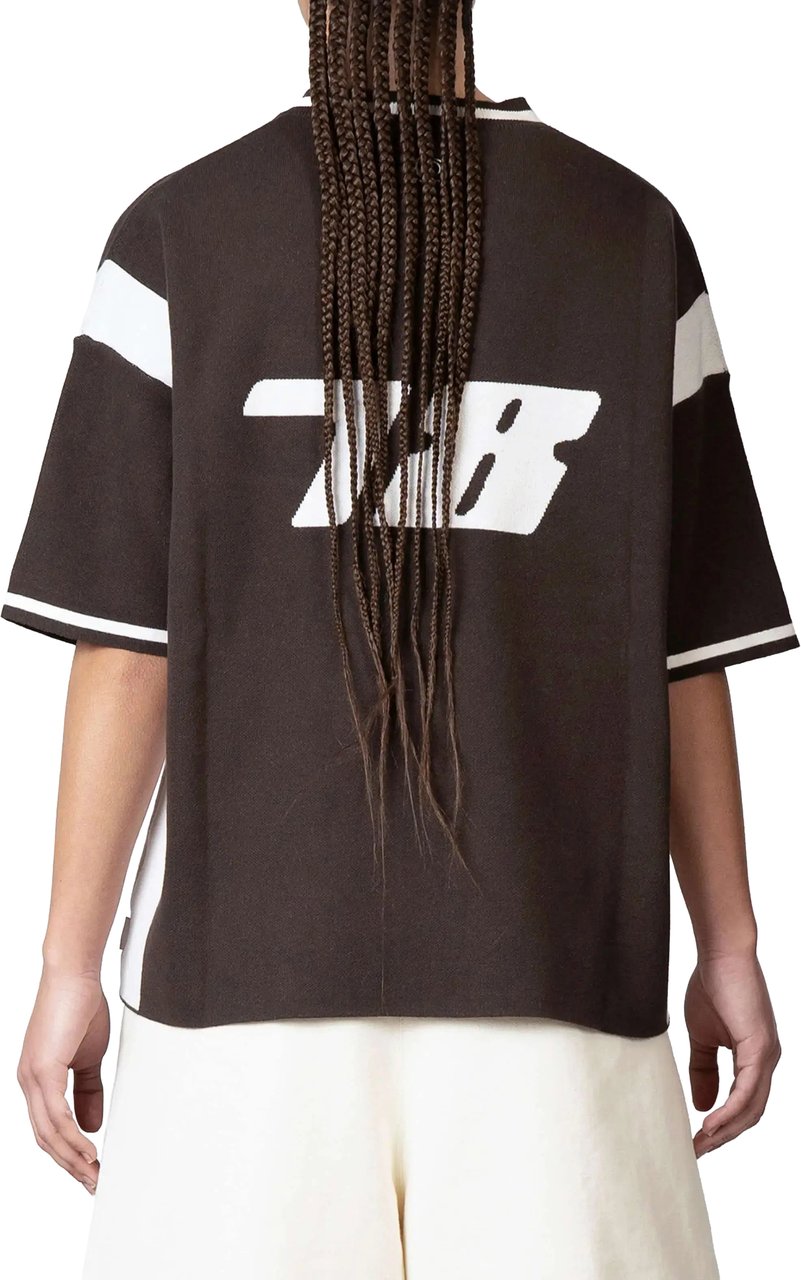 Quotrell Alessio Knitted Polo | Brown/off White Bruin