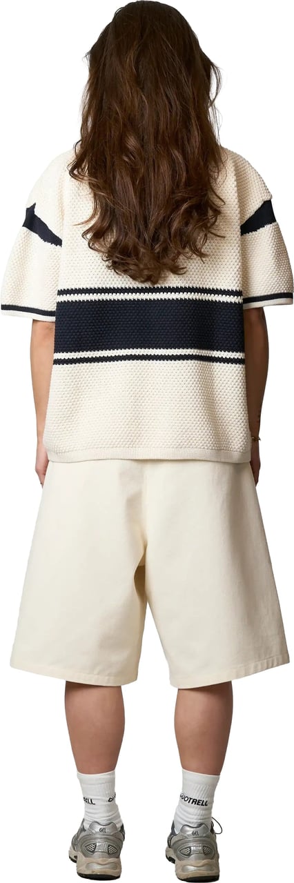 Quotrell Alejandro Knitted Polo | Off White Wit