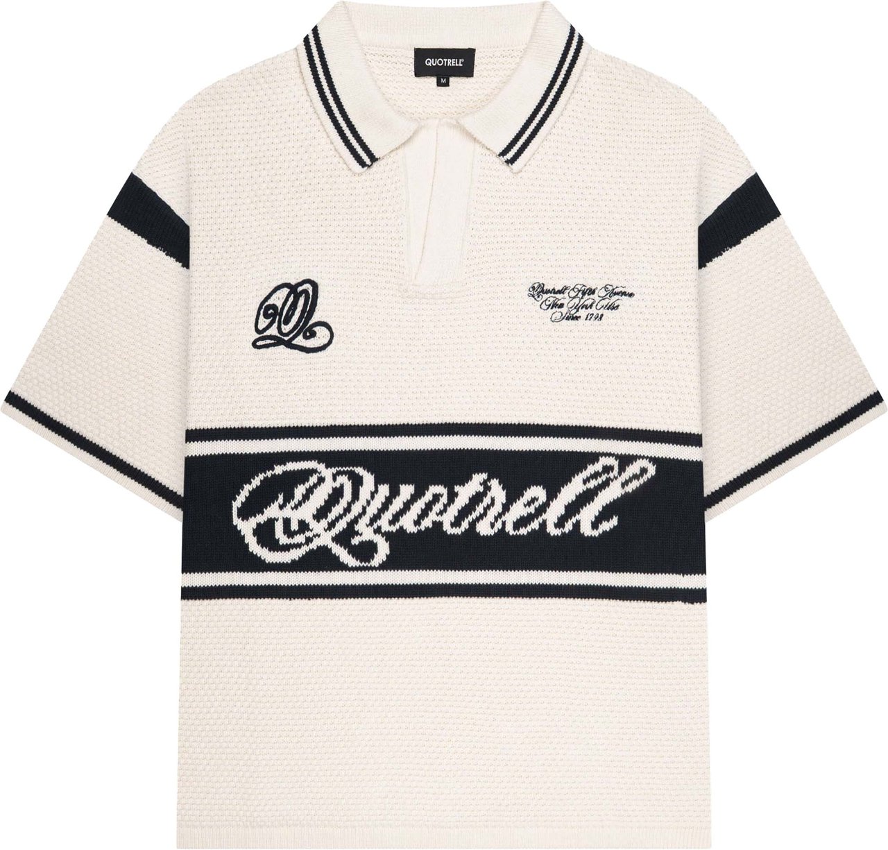 Quotrell Alejandro Knitted Polo | Off White Wit
