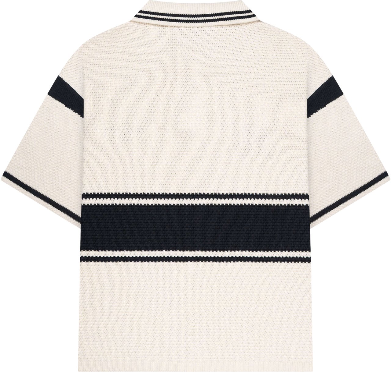 Quotrell Alejandro Knitted Polo | Off White Wit