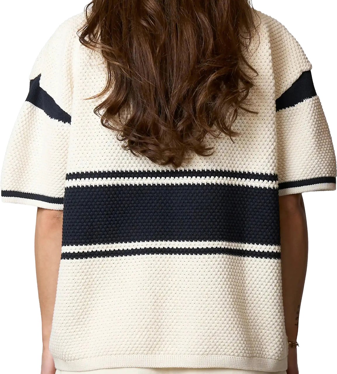 Quotrell Alejandro Knitted Polo | Off White Wit