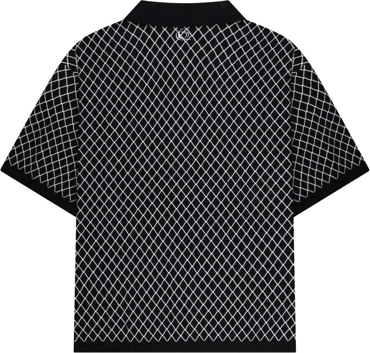 Quotrell Ramon Knitted Polo | Black/beige Zwart