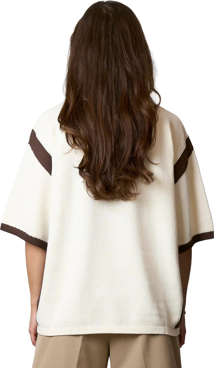 Quotrell Diego Knitted Polo | Creme/brown Beige