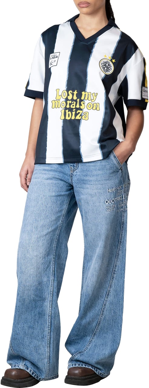 Quotrell Jax Jeans | Washed Blue Blauw